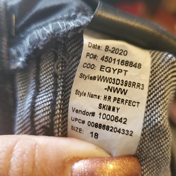 NINE WEST JEANS women's washed black high rise jeans size 18 - Picture 4 of 15